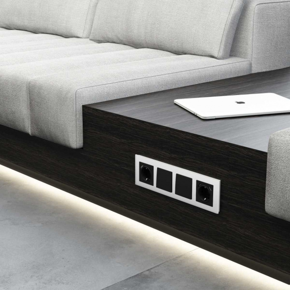 Рамка Werkel Senso на 4 поста белый стекло soft-touch W0043101 4690389200458