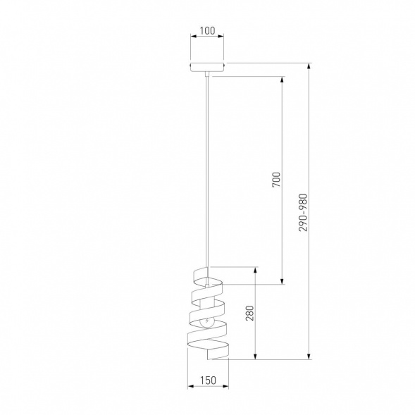 Подвесной светильник Eurosvet Storm 50058/1 серебро