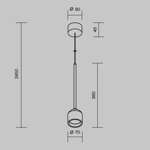 Подвесной светильник Maytoni Outdoor O491PL-L6B3K