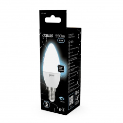 Лампа светодиодная Gauss E14 6.5W 4100К матовая 103101207