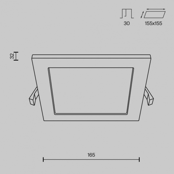 Встраиваемый светодиодный светильник Maytoni Stockton DL020-6-L12W