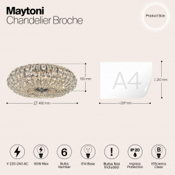 Потолочная люстра Maytoni Broche DIA902-06-N