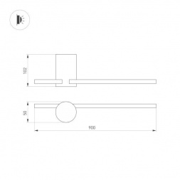 Настенный светодиодный светильник Arlight Sp-Vinci-S900x55-10W Day4000 033550