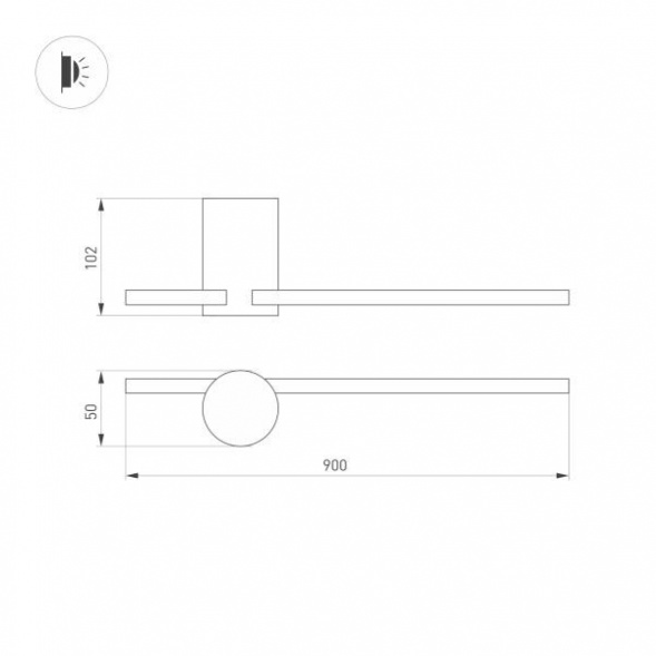 Настенный светодиодный светильник Arlight Sp-Vinci-S900x55-10W Day4000 033550