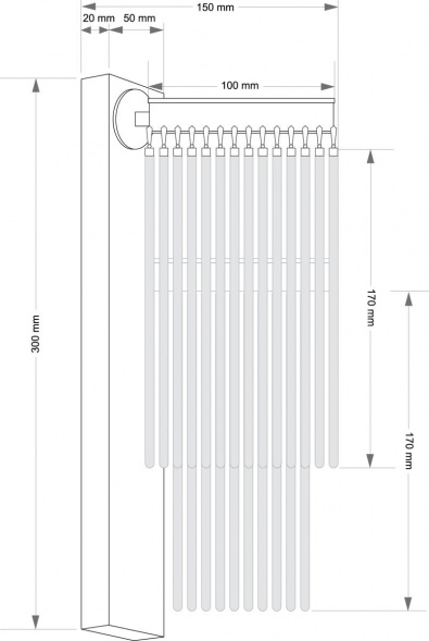 Настенный светильник KUTEK FILAGO FIL-K-1(BN)100/170