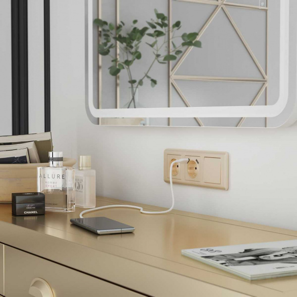 Выключатель одноклавишный Werkel шампань рифленый W1110010 4690389159992