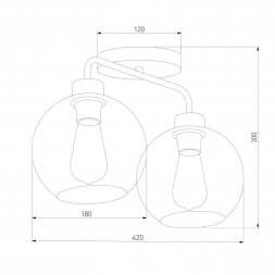Потолочная люстра TK Lighting 4021 Bari