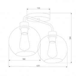 Потолочная люстра TK Lighting 4021 Bari
