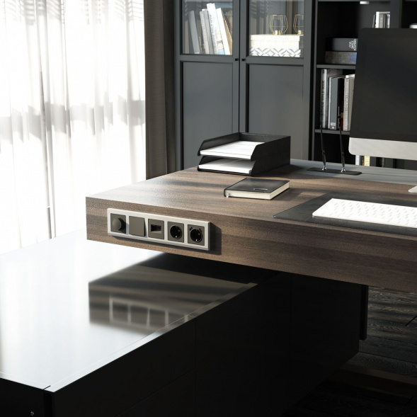 Накладка для розетки USB Werkel графит матовый W1179564 4690389194450