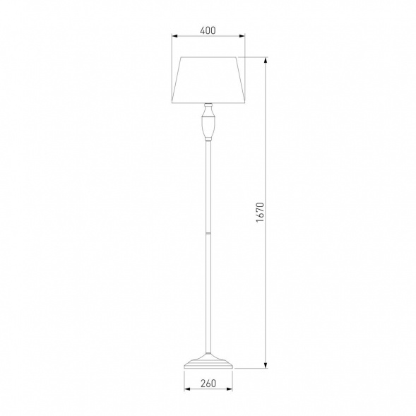 Торшер Eurosvet London 01081/1 белый с золотом