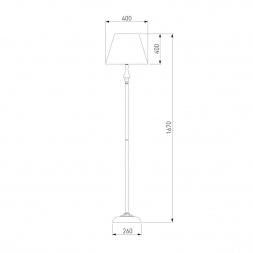Торшер Eurosvet Berlin 01088/1 белый с золотом