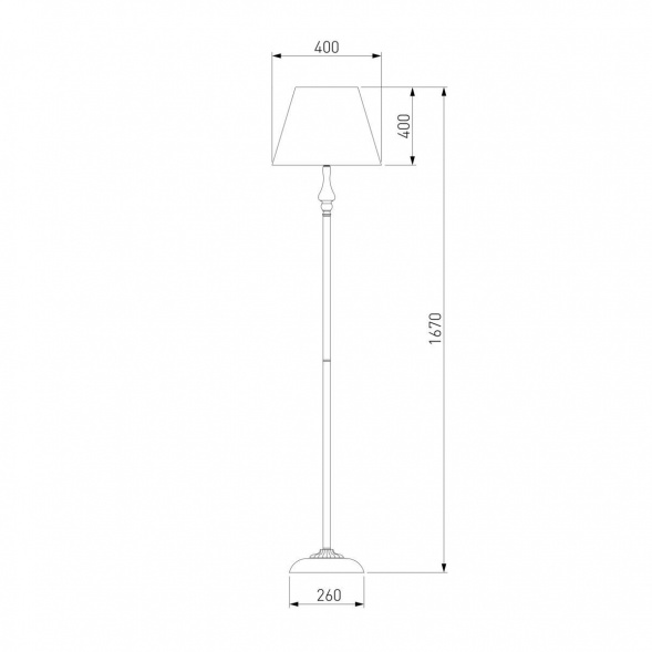 Торшер Eurosvet Berlin 01088/1 белый с золотом