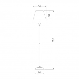 Торшер Eurosvet Berlin 01088/1 белый с золотом