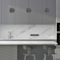 Рамка Werkel Slab на 5 постов серебро/софт W0052965 4690389207952