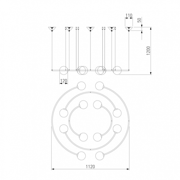 Подвесная люстра Bogates Brook 360/12