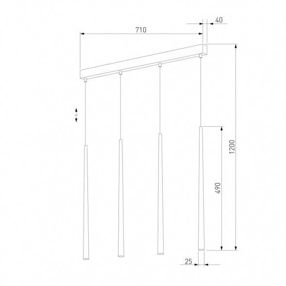 Подвесной светильник TK Lighting 6422 Piano Gold