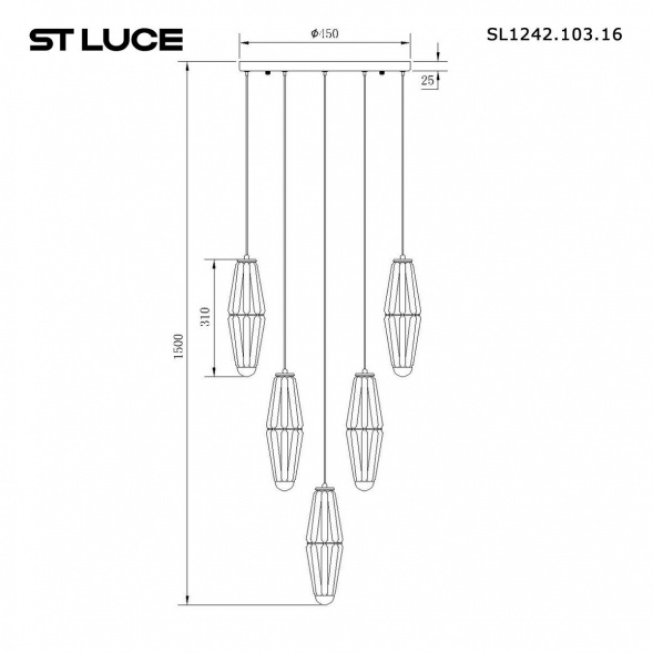 Подвесная люстра ST Luce Ciara SL1242.103.16