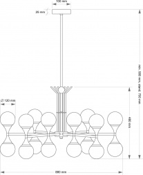 Подвесной светильник KUTEK BARI BAR-ZW-8(ZM)