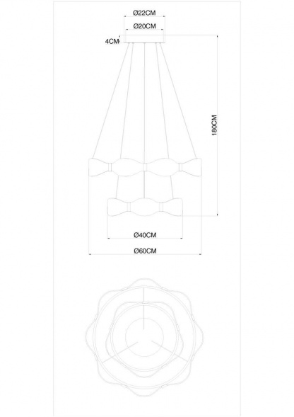 Подвесной светодиодный светильник Arte Lamp Grace A1868SP-2PB