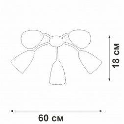 Потолочная люстра Vitaluce V3187-0/5PL