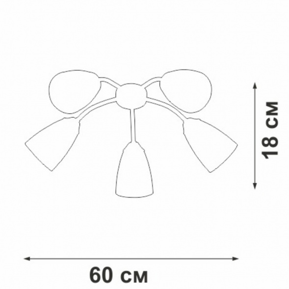 Потолочная люстра Vitaluce V3187-0/5PL