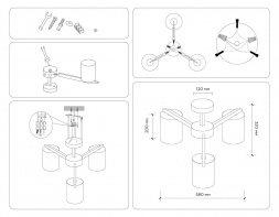 Потолочная люстра Ambrella light Traditional Loft TR83112