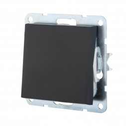 Переключатель LK Studio 1-кл., на 2 направления (схема 6) 16 A, 250 B (черный бархат) LK80 840308-1