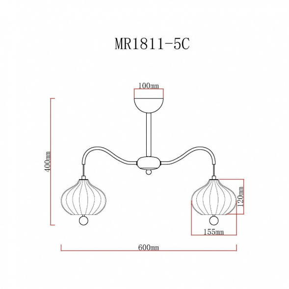 Потолочная люстра MyFar Katrin MR1811-5C