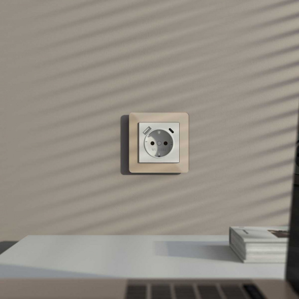 Рамка Werkel Acrylic на 1 пост айвори W0012743 4690389186271