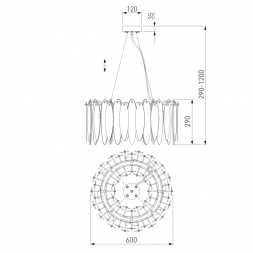 Подвесная люстра Bogates Canaria 326/8 Smart