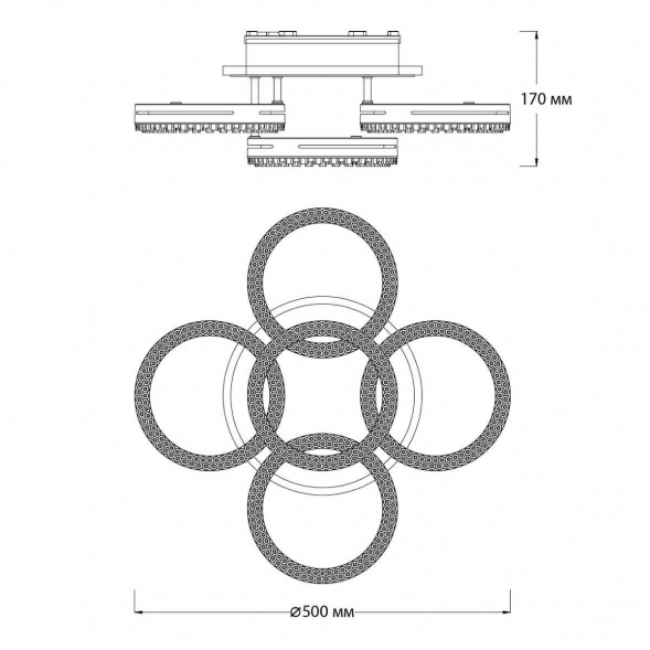 Потолочная светодиодная люстра Escada Albus 10276/5LED APP