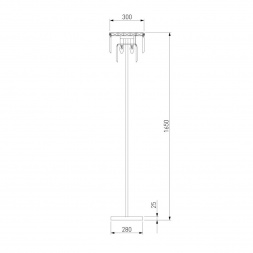 Торшер Eurosvet Elegante 01137/3 золото/прозрачный хрусталь Strotskis