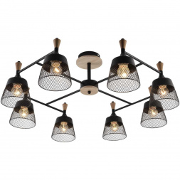 Потолочная люстра Reluce 01492-0.3-08 BK+WOOD