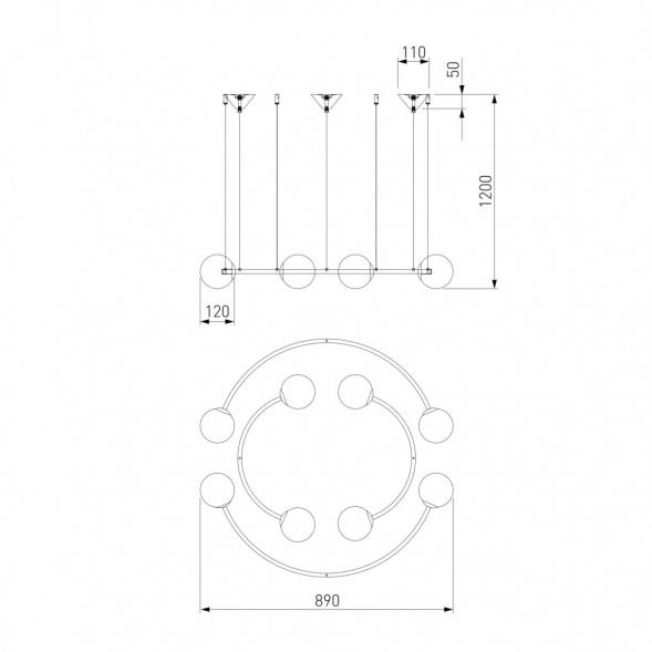 Подвесная люстра Bogates Brook 360/8