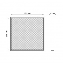 Встраиваемый светодиодный светильник Gauss Mir G1-A0-00070-01G03-2003540