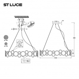 Подвесная люстра ST Luce Swatch SL6133.303.09