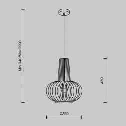 Подвесной светильник Maytoni Roots MOD193PL-01W