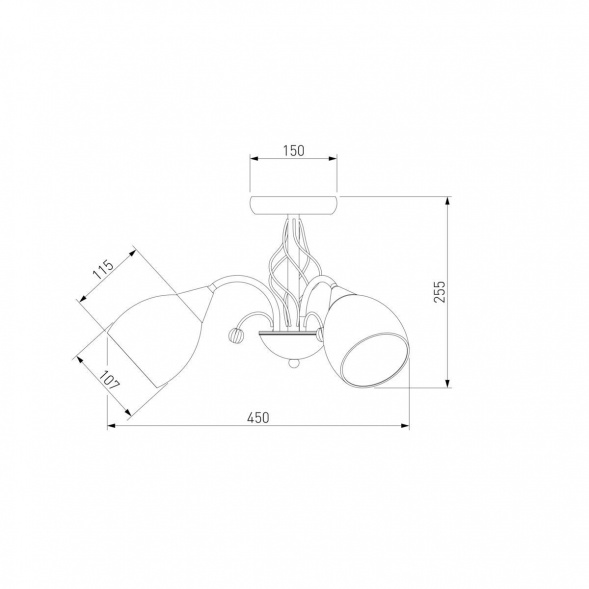 Подвесная люстра Eurosvet 30026/3 античная бронза