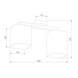Потолочная люстра TK Lighting 4165 Tora Grey