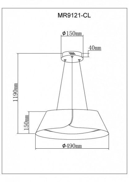 Подвесной светодиодный светильник MyFar Ceiling Cordelia MR9121-CL