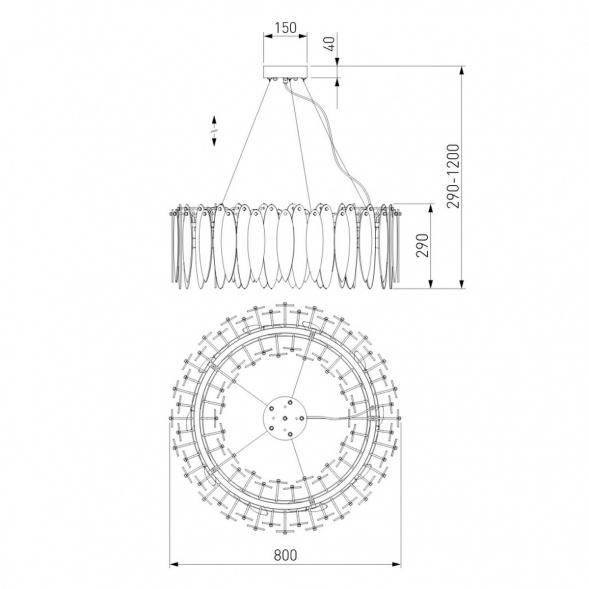 Подвесная люстра Bogates Canaria 326/10 Smart