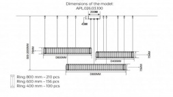 Подвесная светодиодная люстра Aployt Nicoletta APL.026.03.100