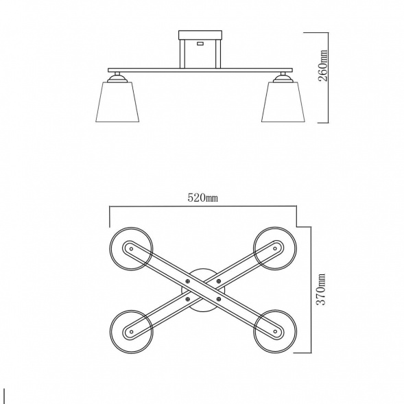 Потолочная люстра Escada Silva 1101/4PL