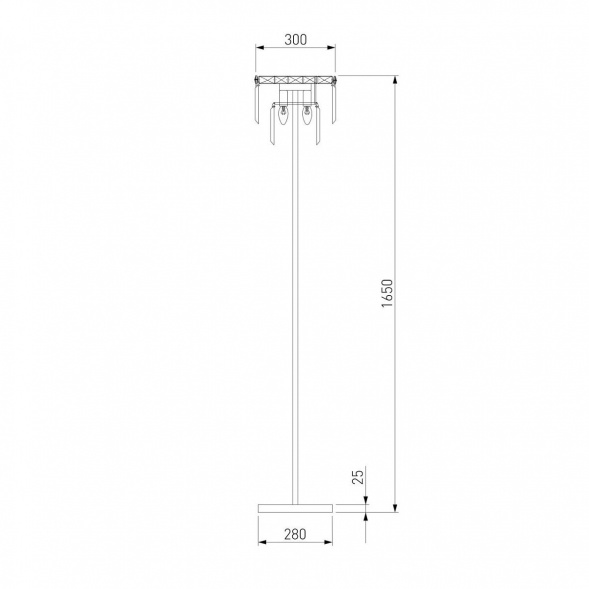 Торшер Eurosvet Elegante 01137/3 хром/прозрачный хрусталь Strotskis