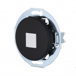 Розетка LK Studio компьютерная RJ-45 кат. 6 с накладкой (черный) Vintage 886308-1