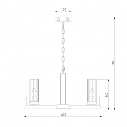 Подвесная люстра Eurosvet Arganie 60133/6 латунь