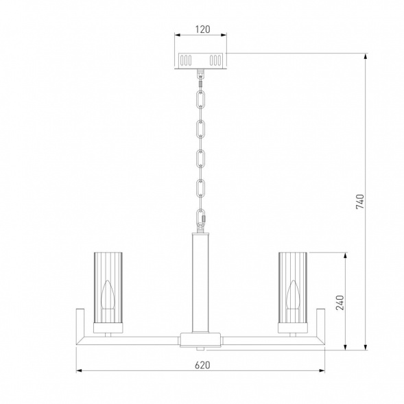 Подвесная люстра Eurosvet Arganie 60133/6 латунь