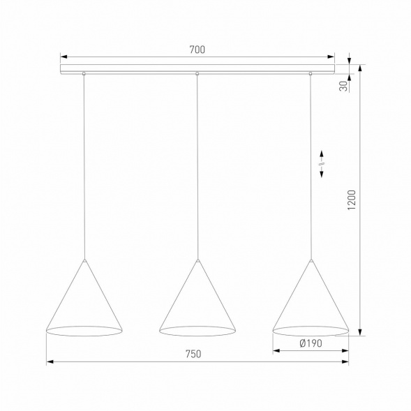 Подвесной светильник TK Lighting 10011 Cono