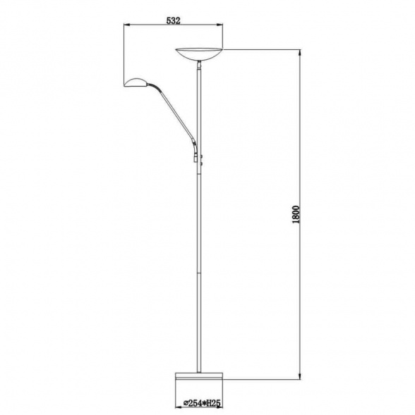 Торшер Lucide Zenith 19791/24/30