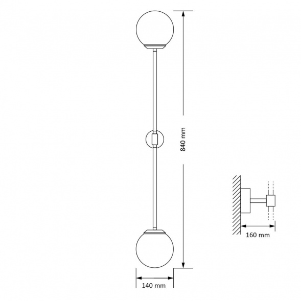 Настенный светильник KUTEK MOOD Ultimo ULT-K-2(Z)